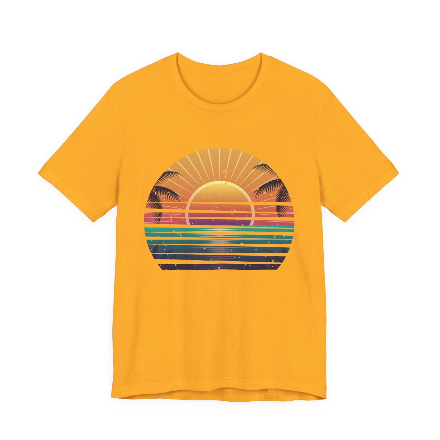 Sun Kissed & Ocean Blissed – Beach Sunset with Palm Trees Graphic T-Shirt