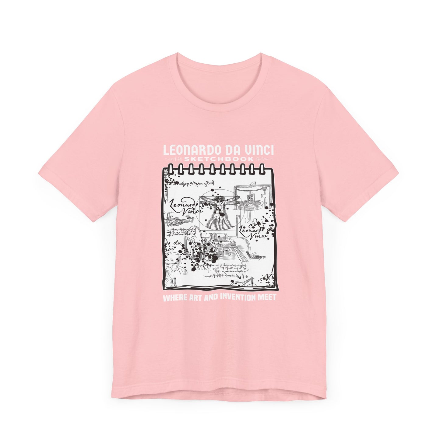 Leonardo’s Sketchbook Tee, Inventor Tribute Shirt, Renaissance Genius Graphic, Art History Top, Creativity Inspired Gift