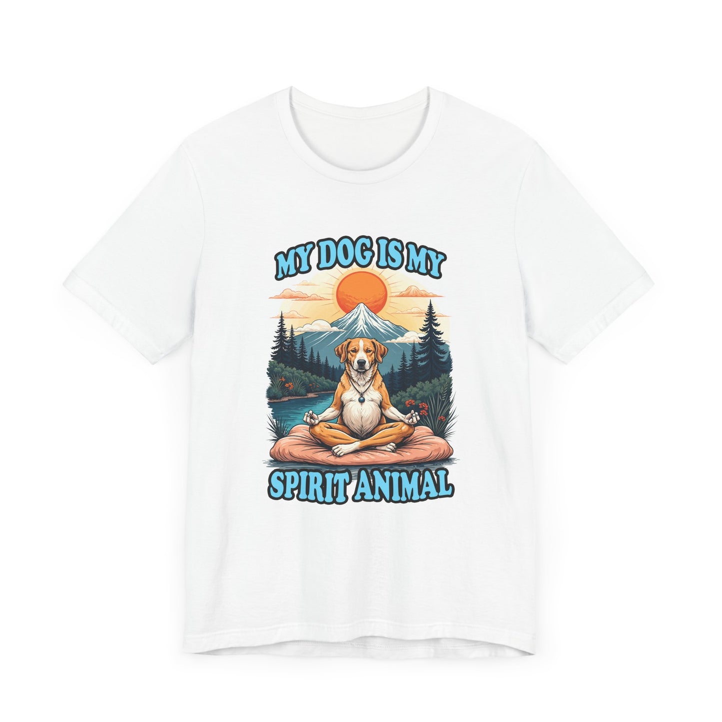 My Dog Is My Spirit Animal T-Shirt – Meditating Dog Nature Graphic Tee