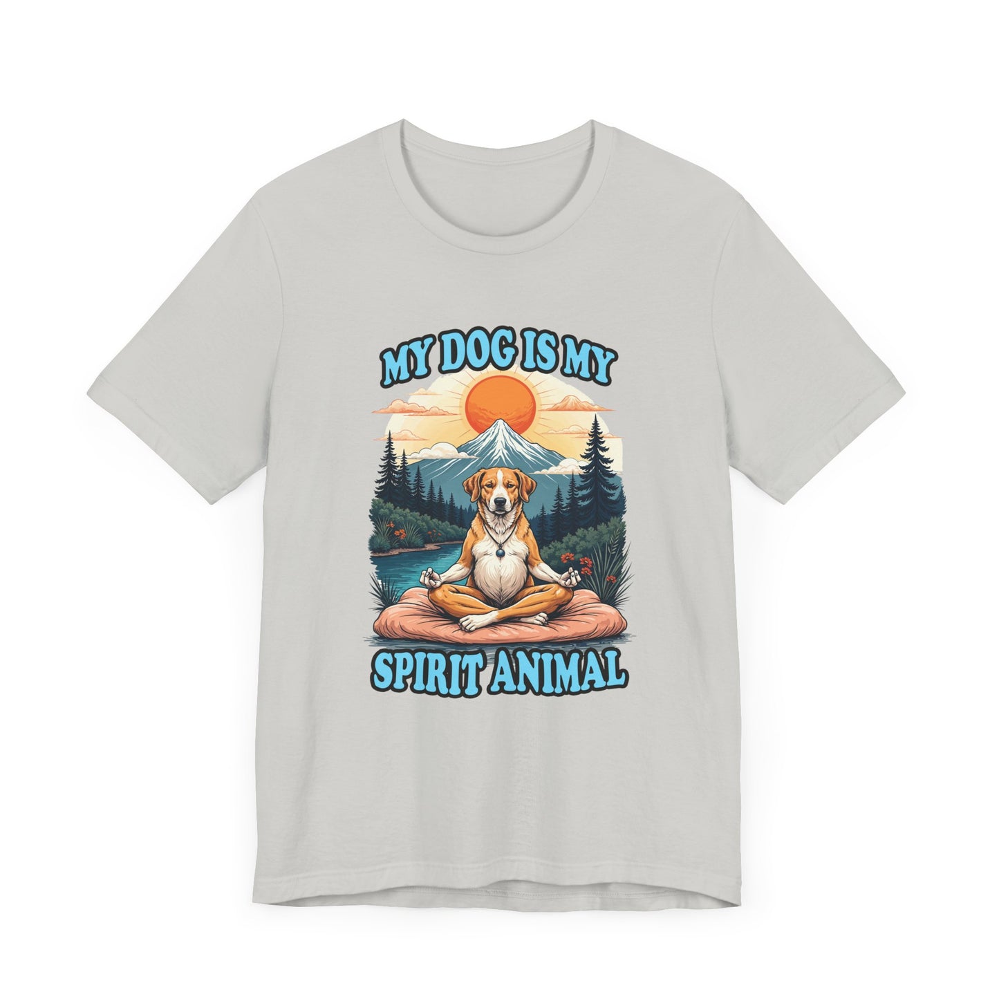 My Dog Is My Spirit Animal T-Shirt – Meditating Dog Nature Graphic Tee
