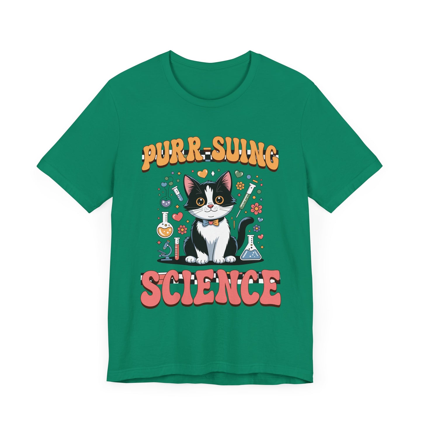 Cat Science T-Shirt – Purr-suing Science Pun for STEM Fans