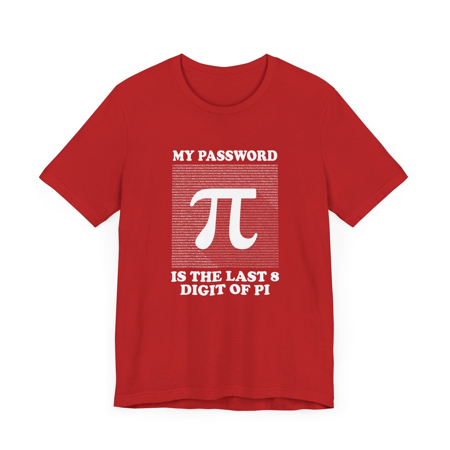 Math Humor T-Shirt – Last 8 Digits of Pi Password Joke