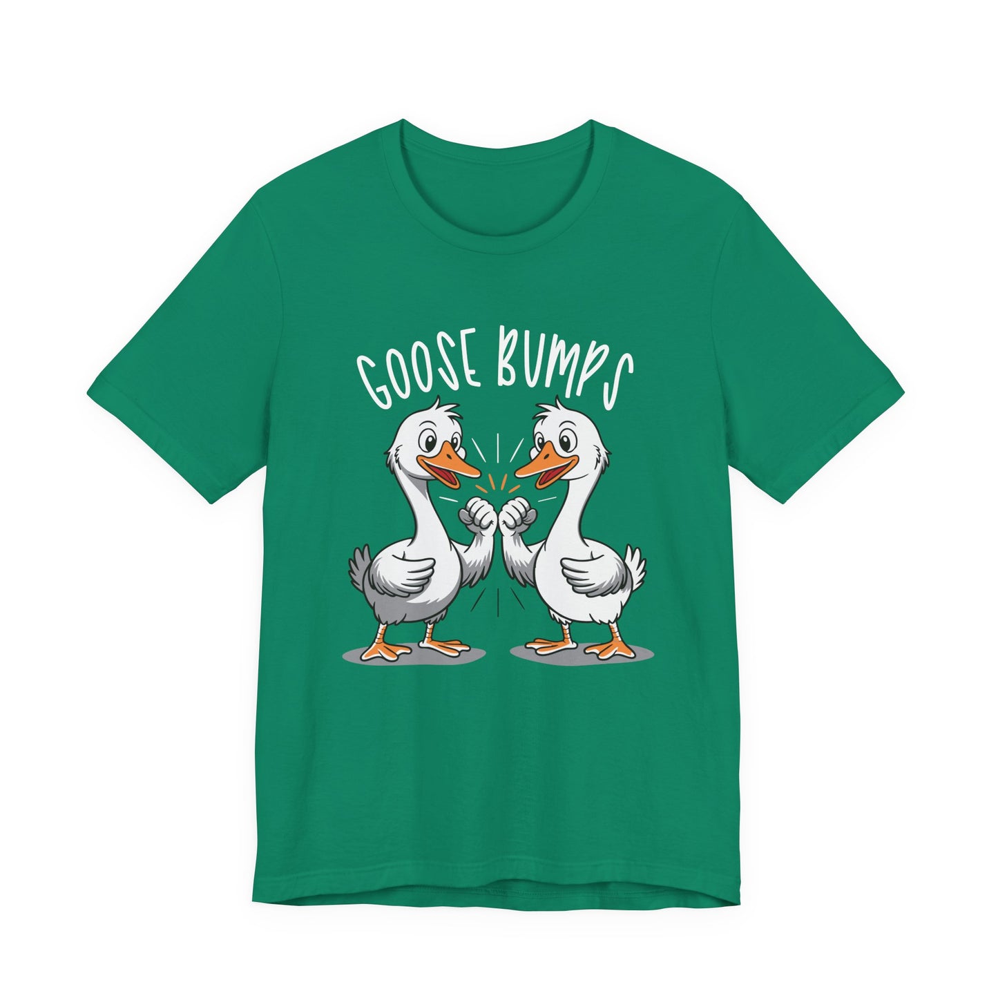 Goose Bumps T-Shirt – Funny Two Geese Fist Bump Cartoon Graphic Tee
