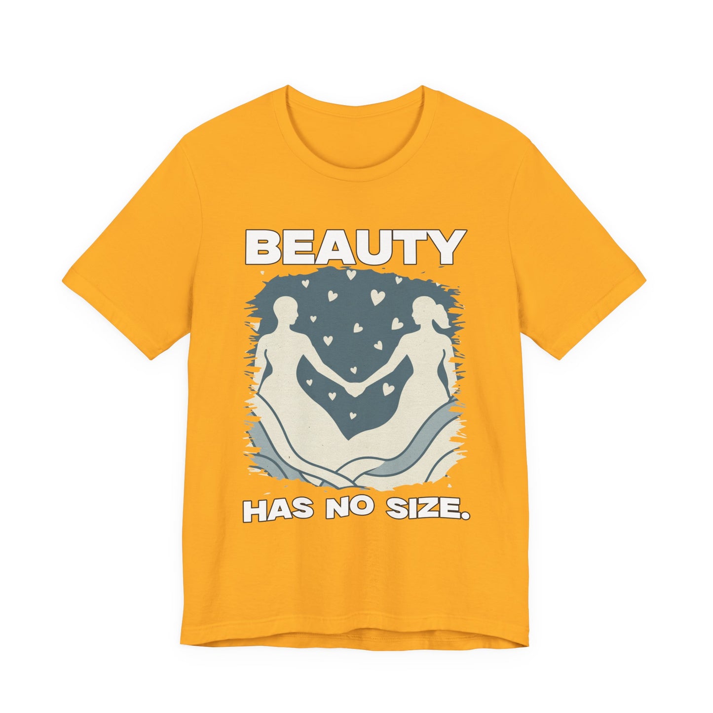Beauty Has No Size – Inclusive Hands Holding with Heart Emotions Graphic T-Shirt