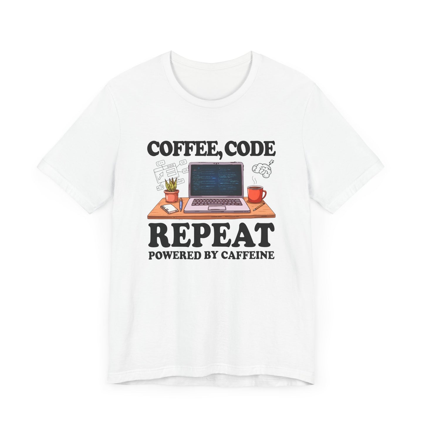 Coffee, Code, Repeat Official Graphic Statement Tee for Bold Minds, Modern Thinkers, and Everyday Expression Everywhere