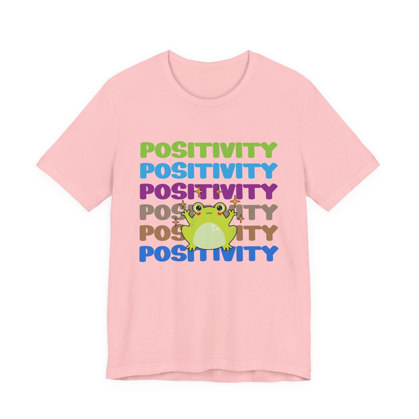 Happy Frog Positivity T-Shirt – Cute Green Frog Graphic Motivational Tee