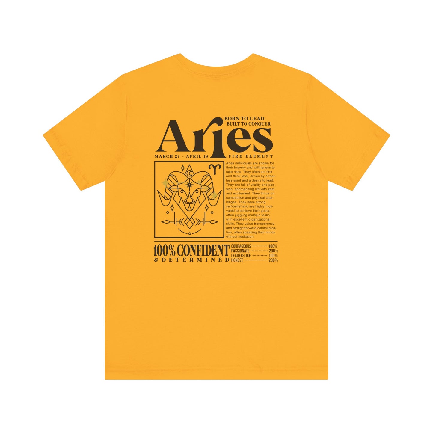 Aries Zodiac T-Shirt – Born to Lead, Built to Conquer