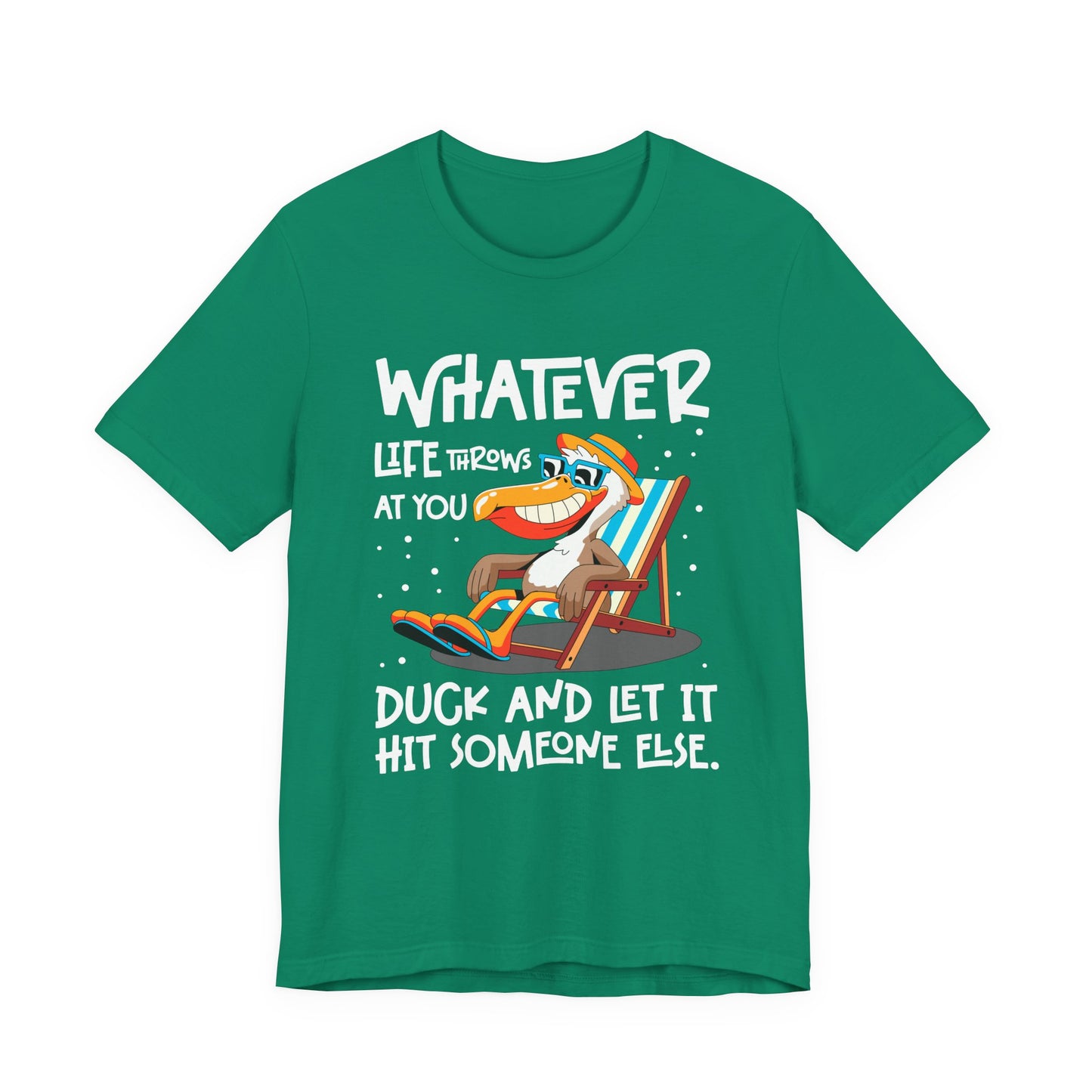 Funny Pelican Duck and Relax T-Shirt – Chill Beach Life Cartoon Bird Pun Tee