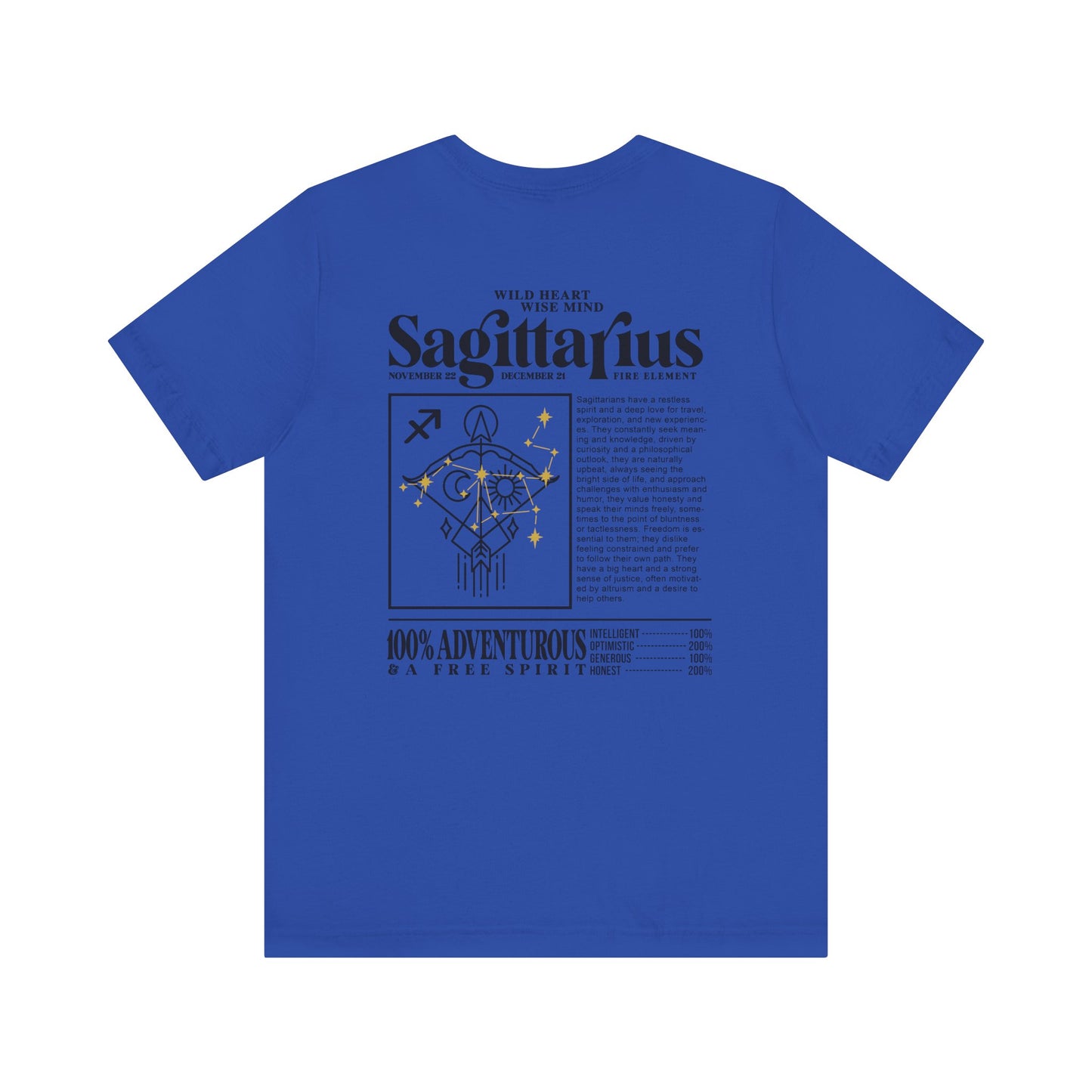 Sagittarius Zodiac T-Shirt – Wild Heart Wise Mind Fire Element
