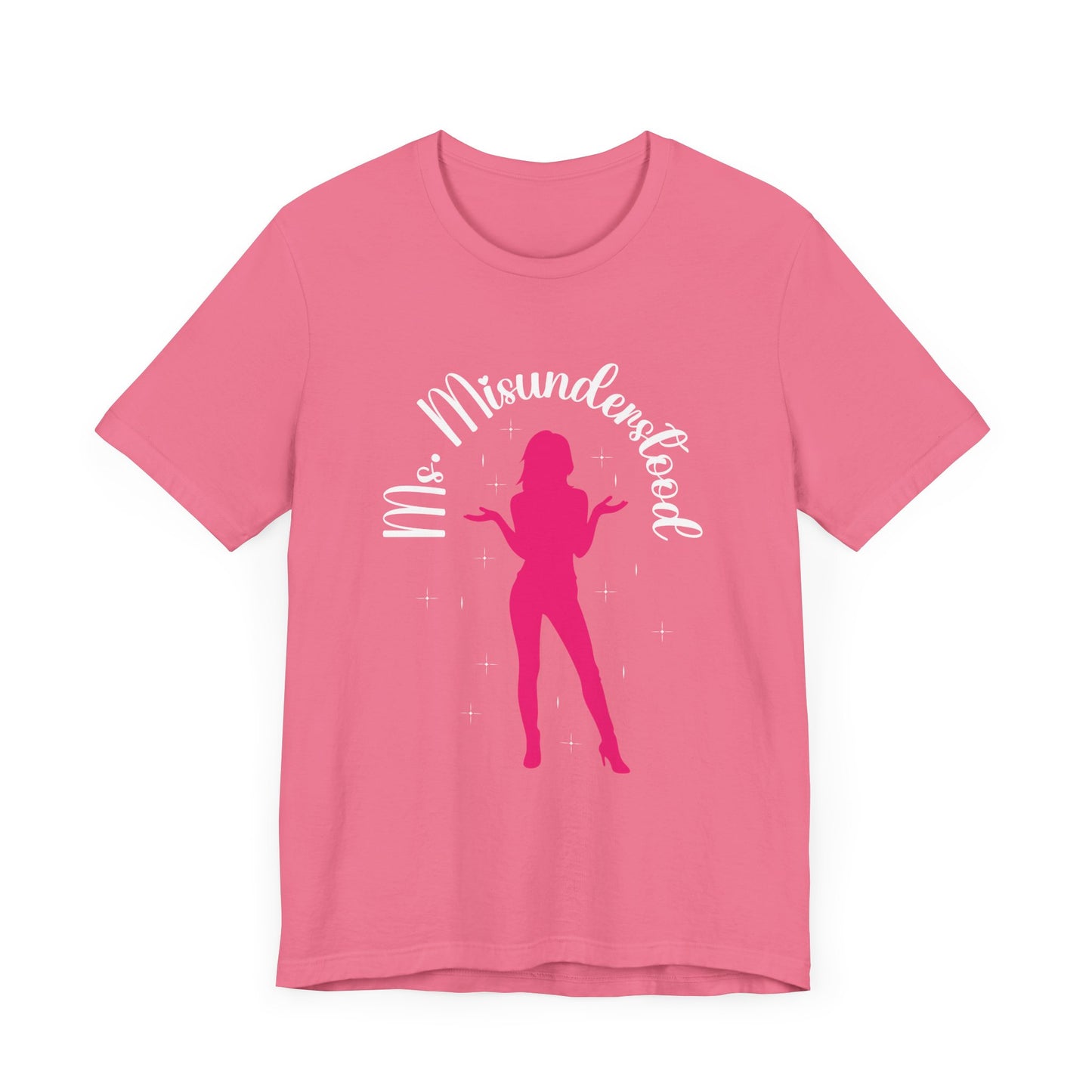 Ms Misunderstood Shirt, Confident Anime Girl Tee, Pink Silhouette Sass T Shirt, Bold Feminine Energy Apparel, Sassy Girl Power Graphic Top