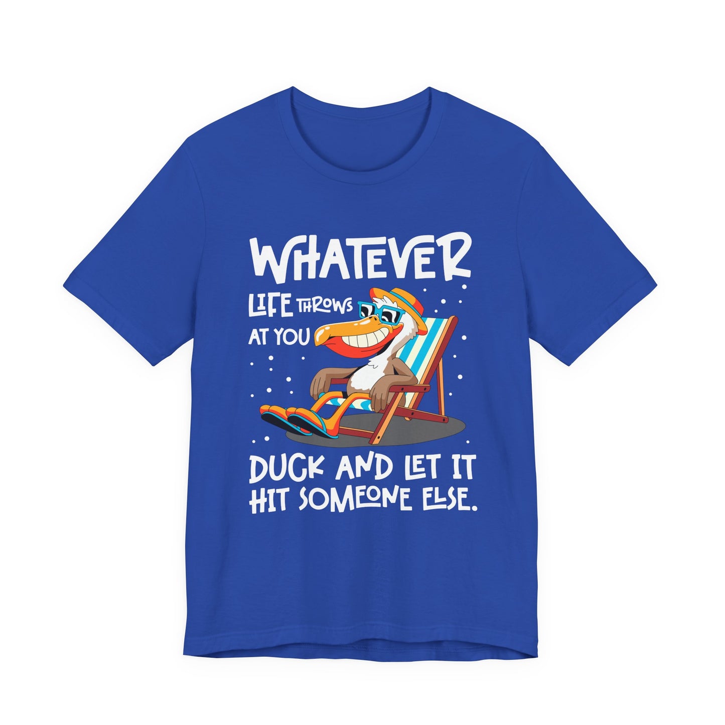 Funny Pelican Duck and Relax T-Shirt – Chill Beach Life Cartoon Bird Pun Tee