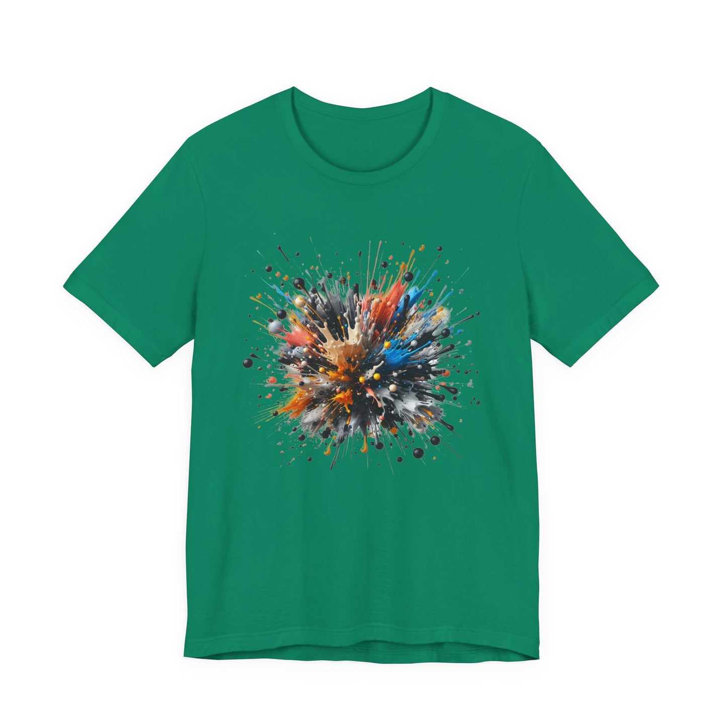 Splatter Chaos – Colorful Abstract Paint Explosion T-Shirt