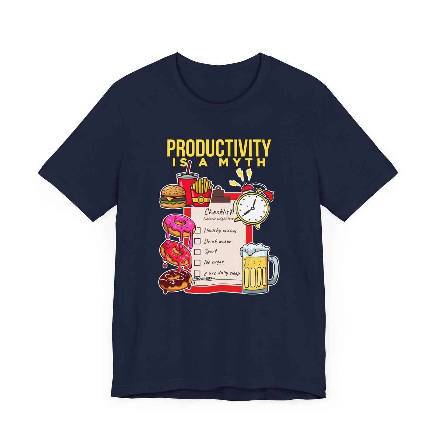 Productivity is a Myth Tee, Anti Hustle Culture Shirt, Lazy Life Graphic, Satirical Work Message Top, Modern Mindset Gift