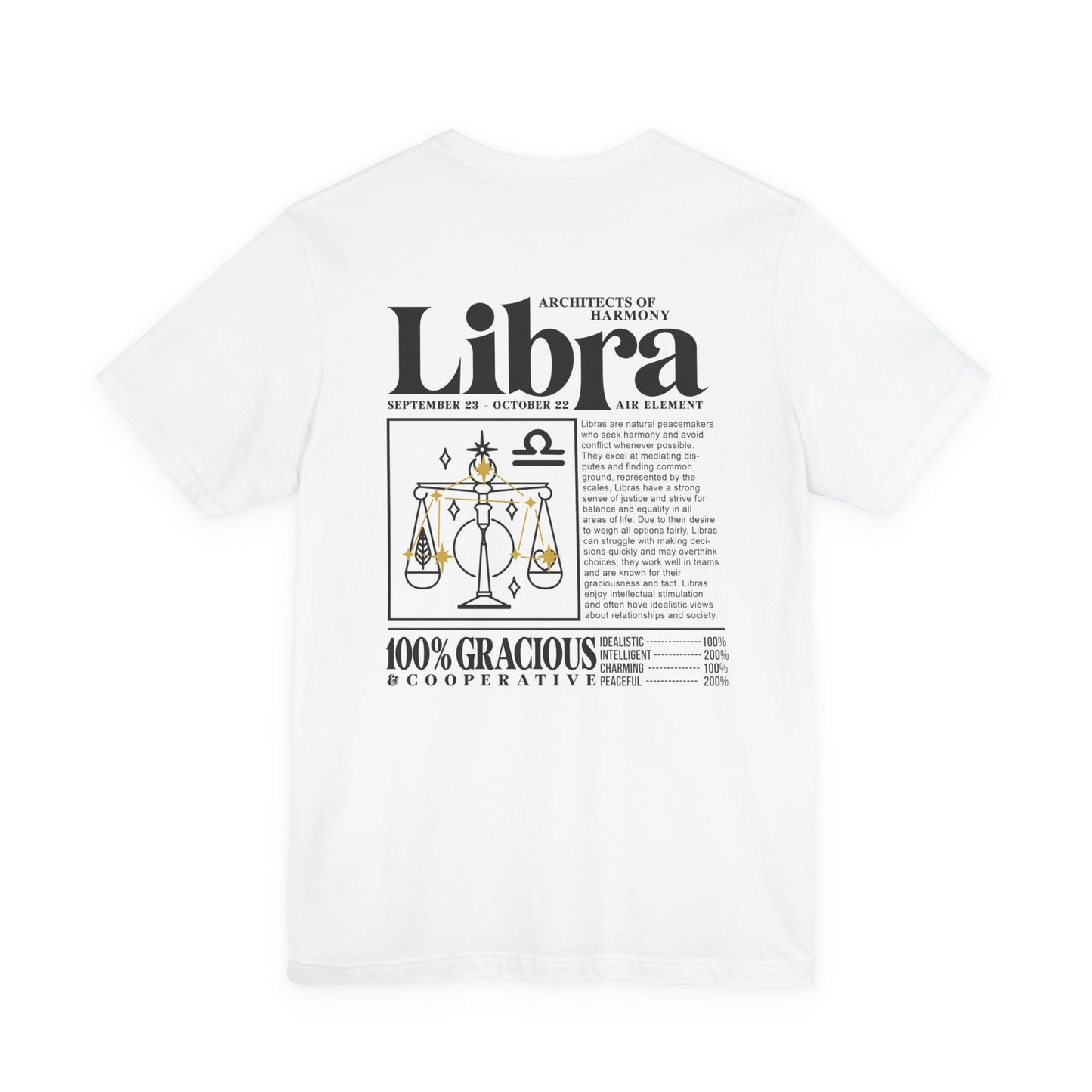 Libra Zodiac T-Shirt – Architects of Harmony Air Element