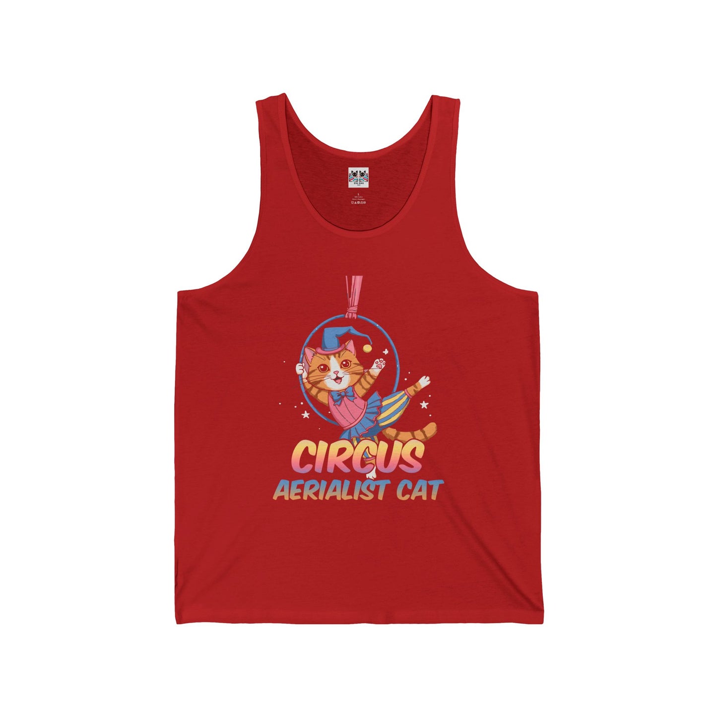 Circus Aerialist Cat - Cute and Funny Performer Tank Top