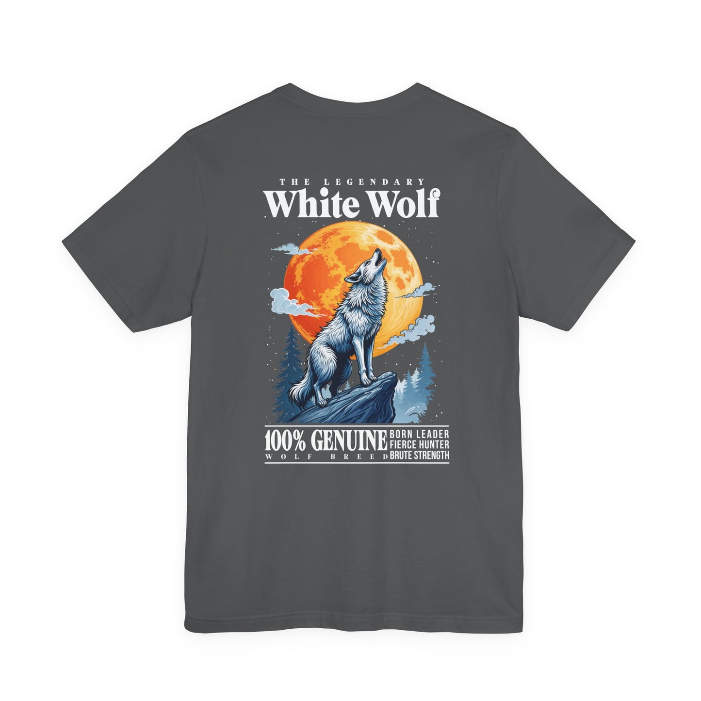 The Legendary White Wolf T-Shirt – Majestic Wolf Howling at Full Moon