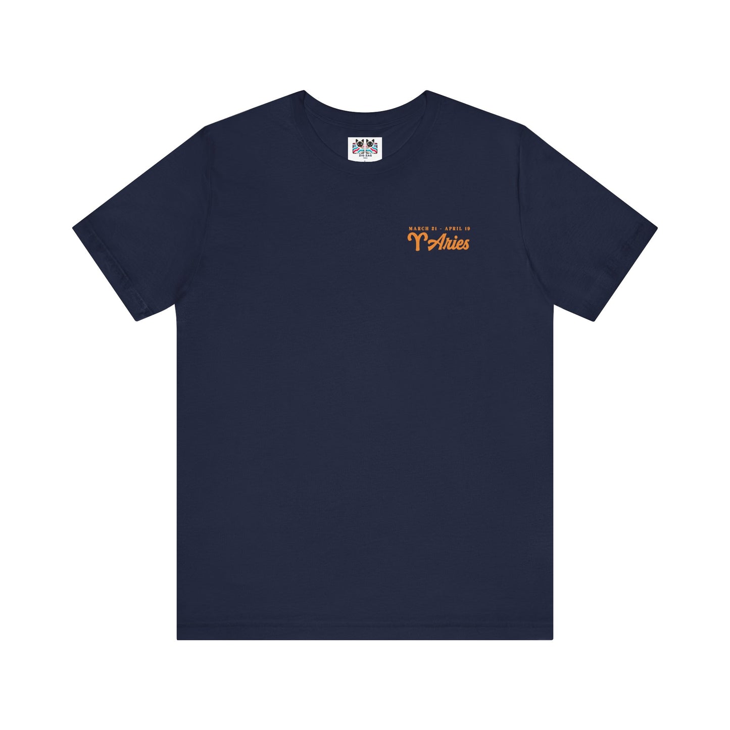 Aries Fueled by Fire T-Shirt – Ram Head with Zodiac Astrological Wheel