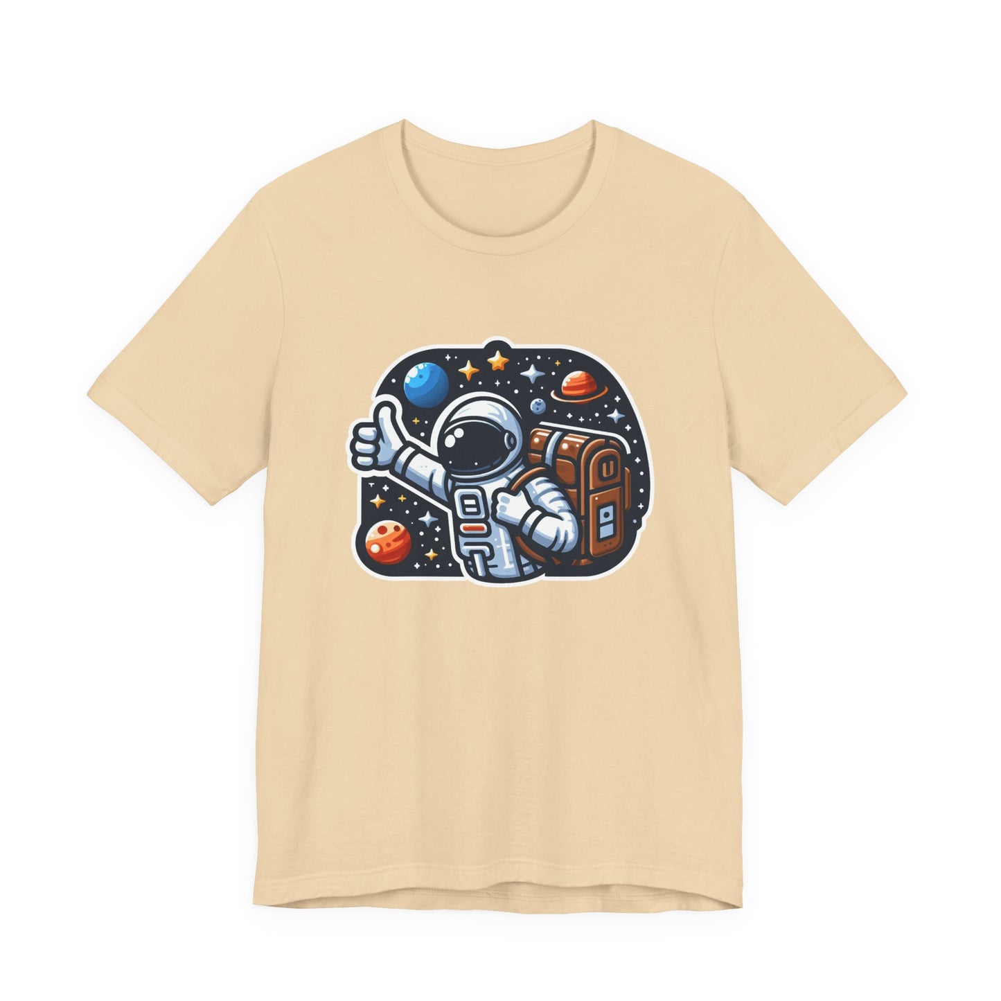 Astronaut Galaxy Hitchhiker T-Shirt – Cosmic Adventure in Space