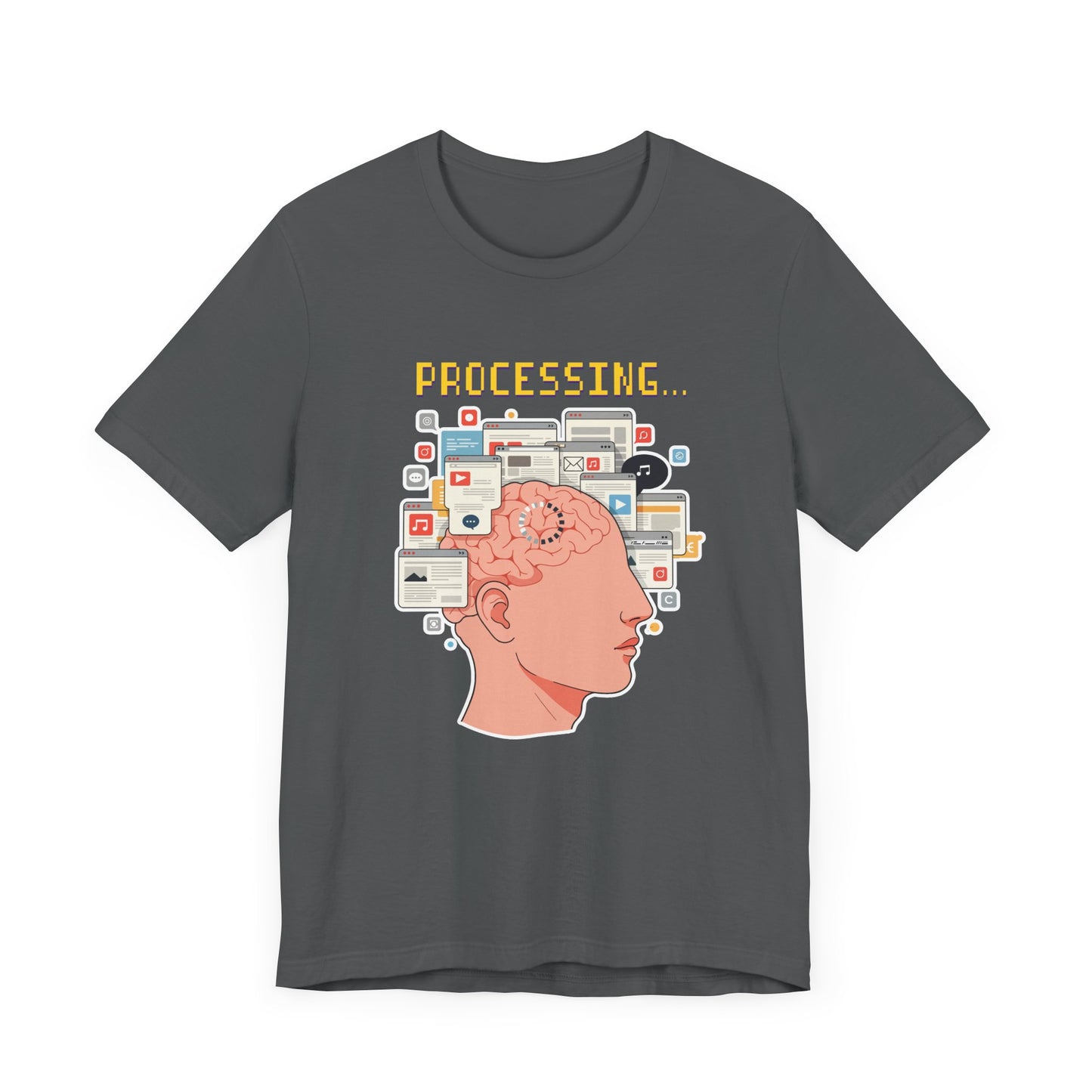 My Brain Has Too Many Tabs Open Tee, Mental Overload Shirt, Funny Multitask Graphic Tee, Chaotic Mind Humor Top, Relatable Gift