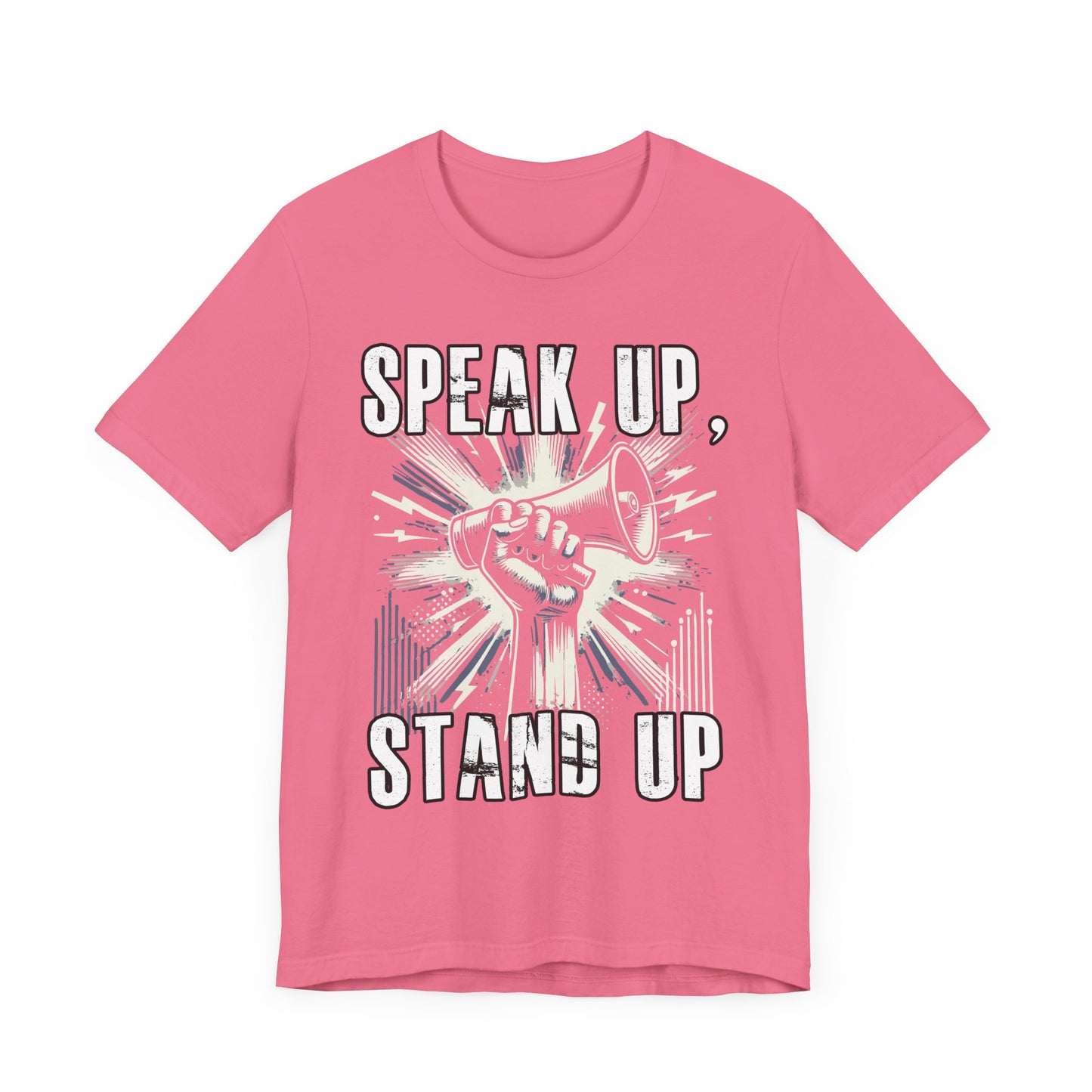 Speak Up, Stand Up | Hand Holding Raised Speaker Graphic T-Shirt