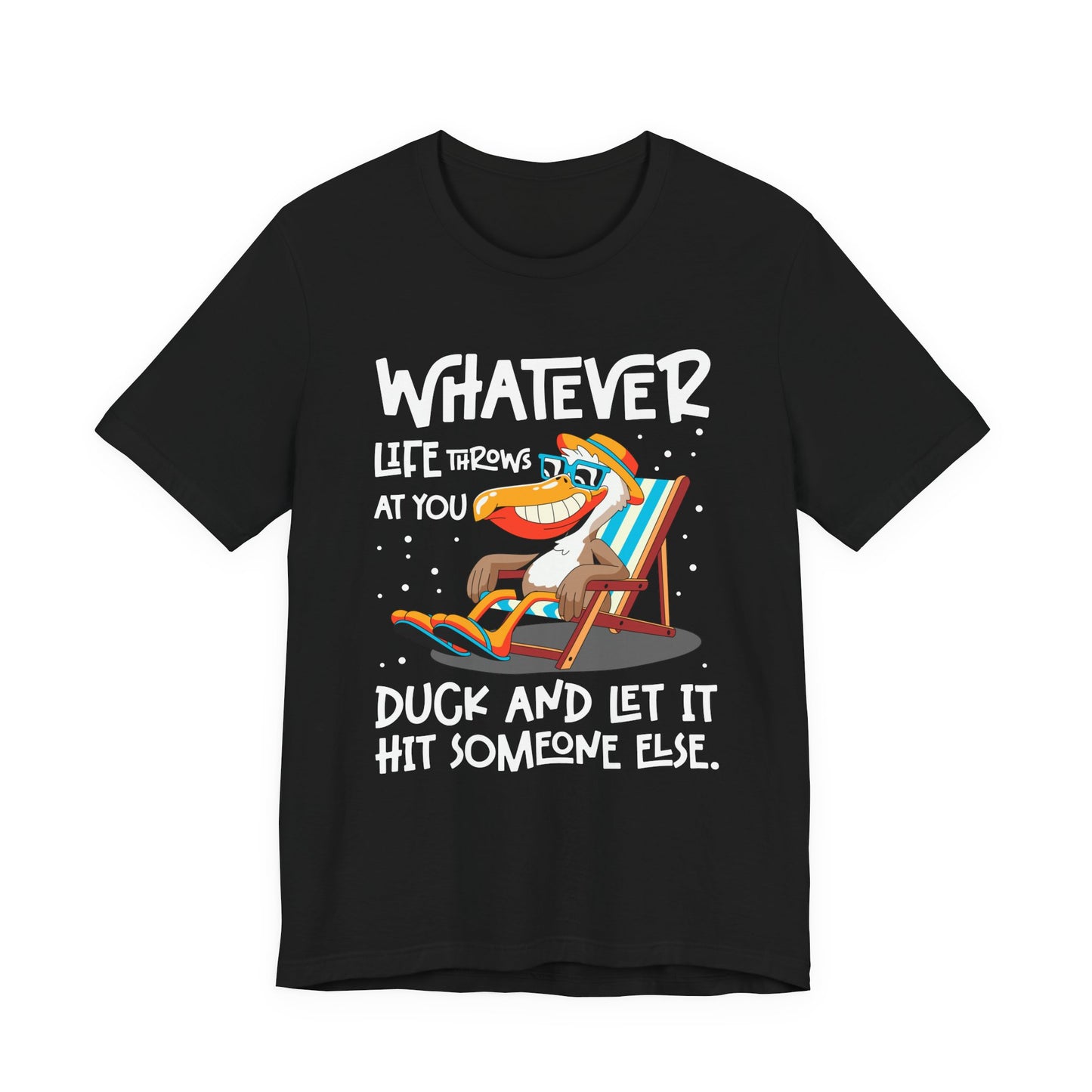Funny Pelican Duck and Relax T-Shirt – Chill Beach Life Cartoon Bird Pun Tee