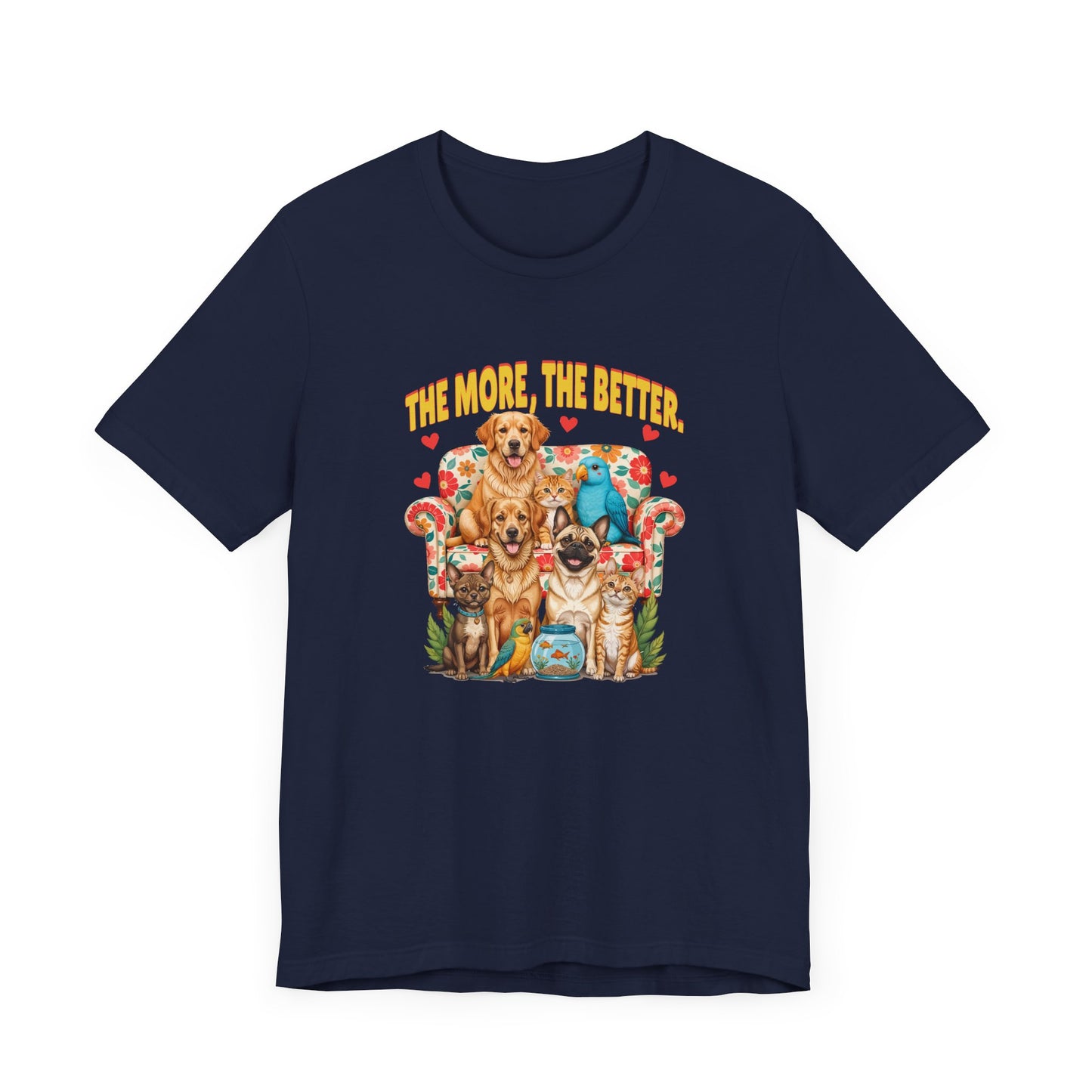 The More Paws The Better Shirt Funny Pet Family Tee for Multi Pet Homes and Animal Lovers Who Think More Fur Equals More Joy