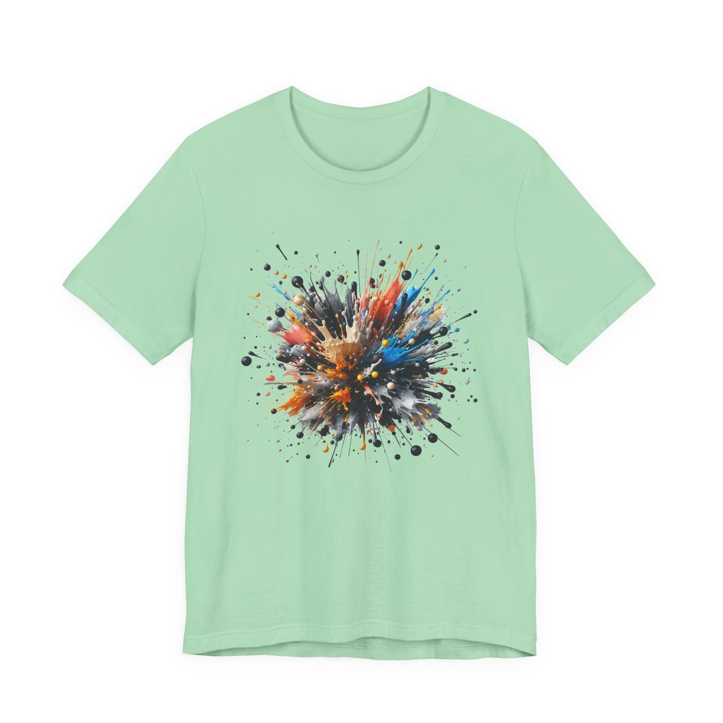 Splatter Chaos – Colorful Abstract Paint Explosion T-Shirt