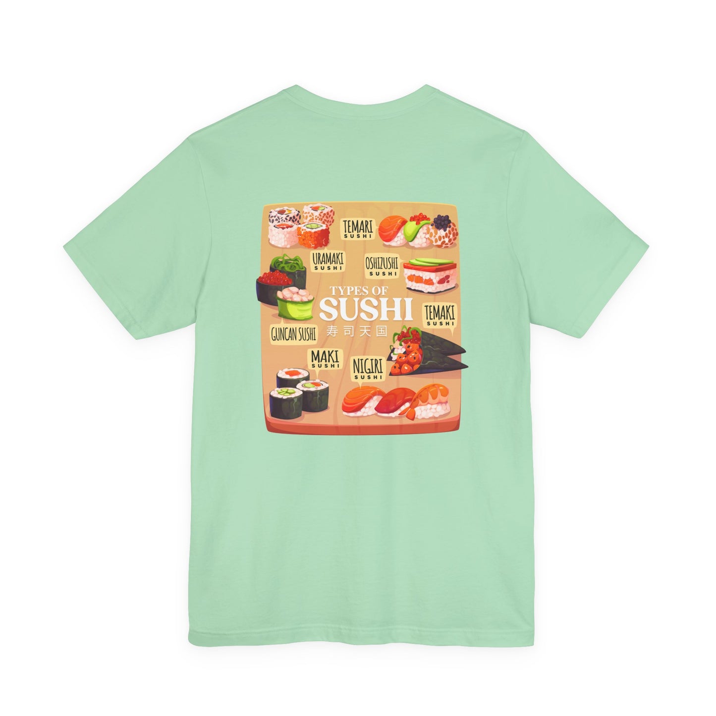 Types of Sushi T-Shirt – Illustrated Guide to Classic Sushi Styles