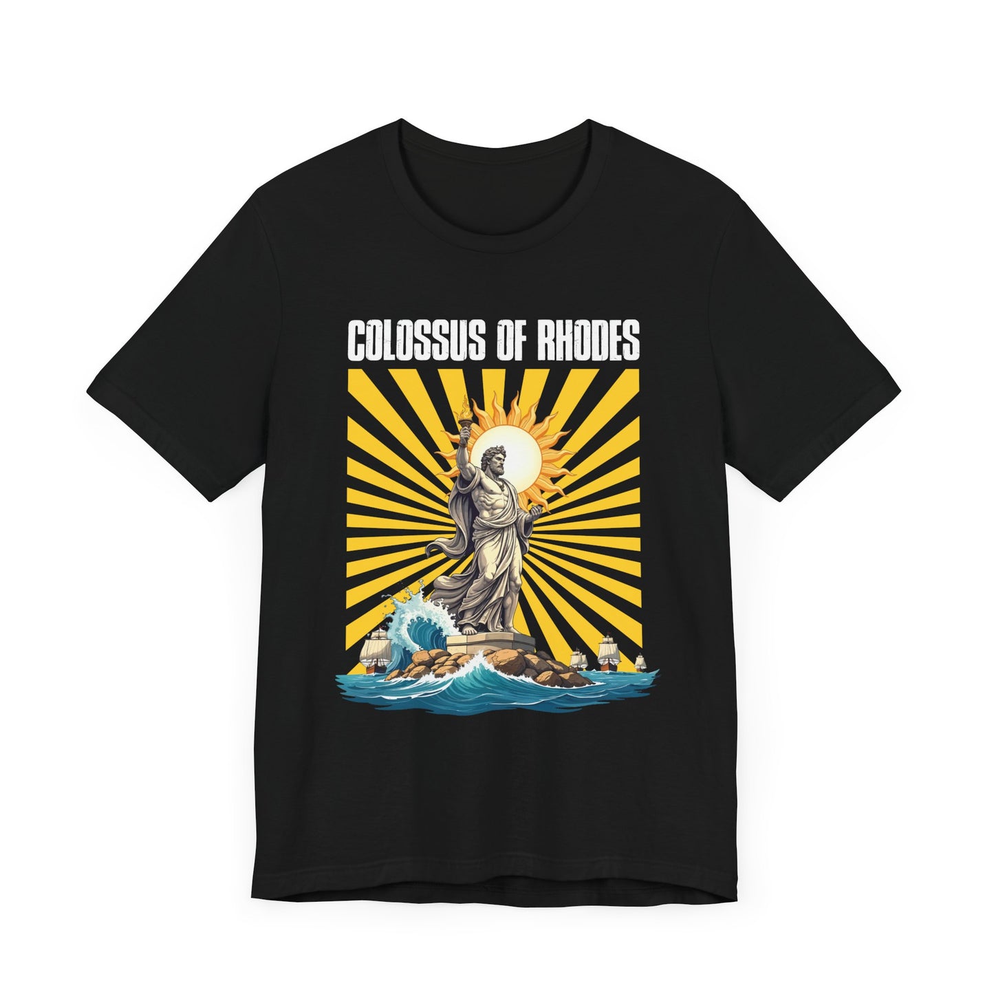 Colossus of Rhodes Club Tee, Ancient Wonder Shirt, Statue Tribute Top, Greek History Graphic Tee, Mythical Landmark Gift