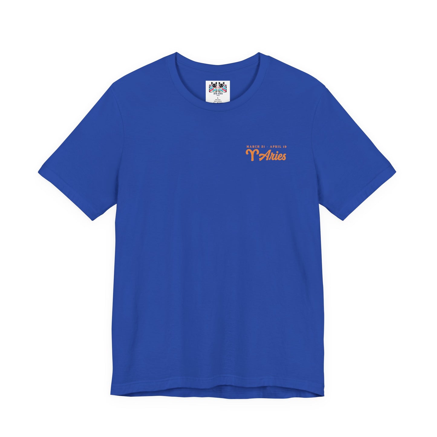 Aries Fueled by Fire T-Shirt – Ram Head with Zodiac Astrological Wheel