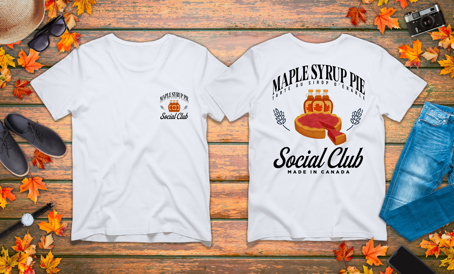 Maple Syrup Pie T-Shirt – Featuring Classic Canadian Dessert Graphic