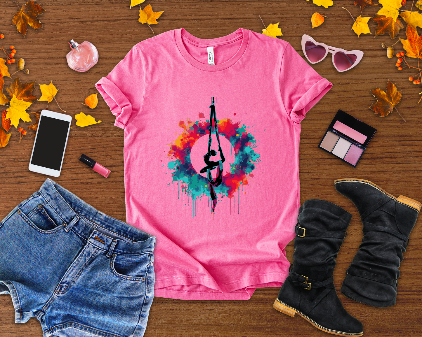 Aerialist Colorsplash Aerial Yoga Artistic Movement T-Shirt