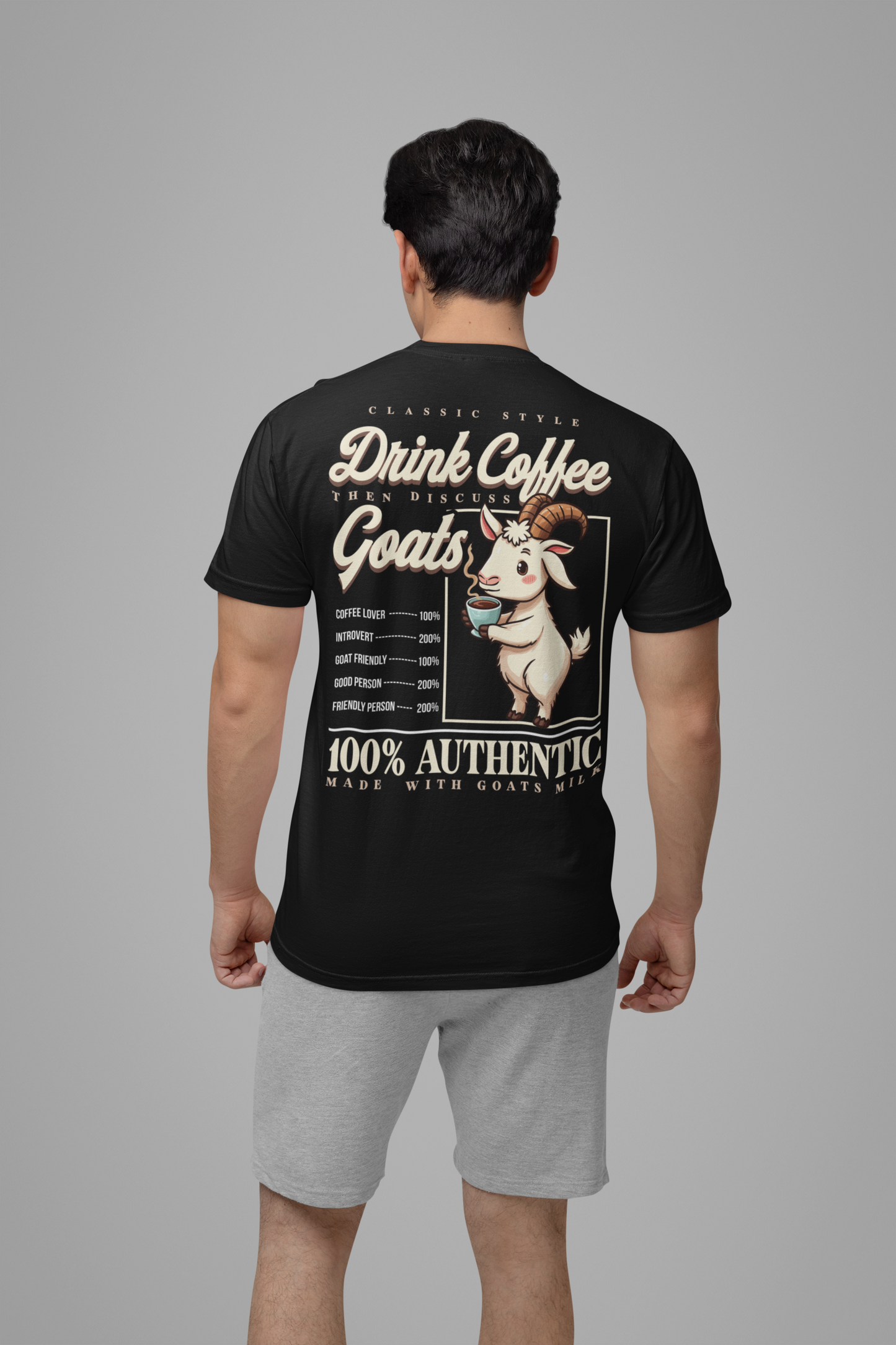 Drink Coffee Then Discuss GOATS Funny Goat Coffee T-Shirt