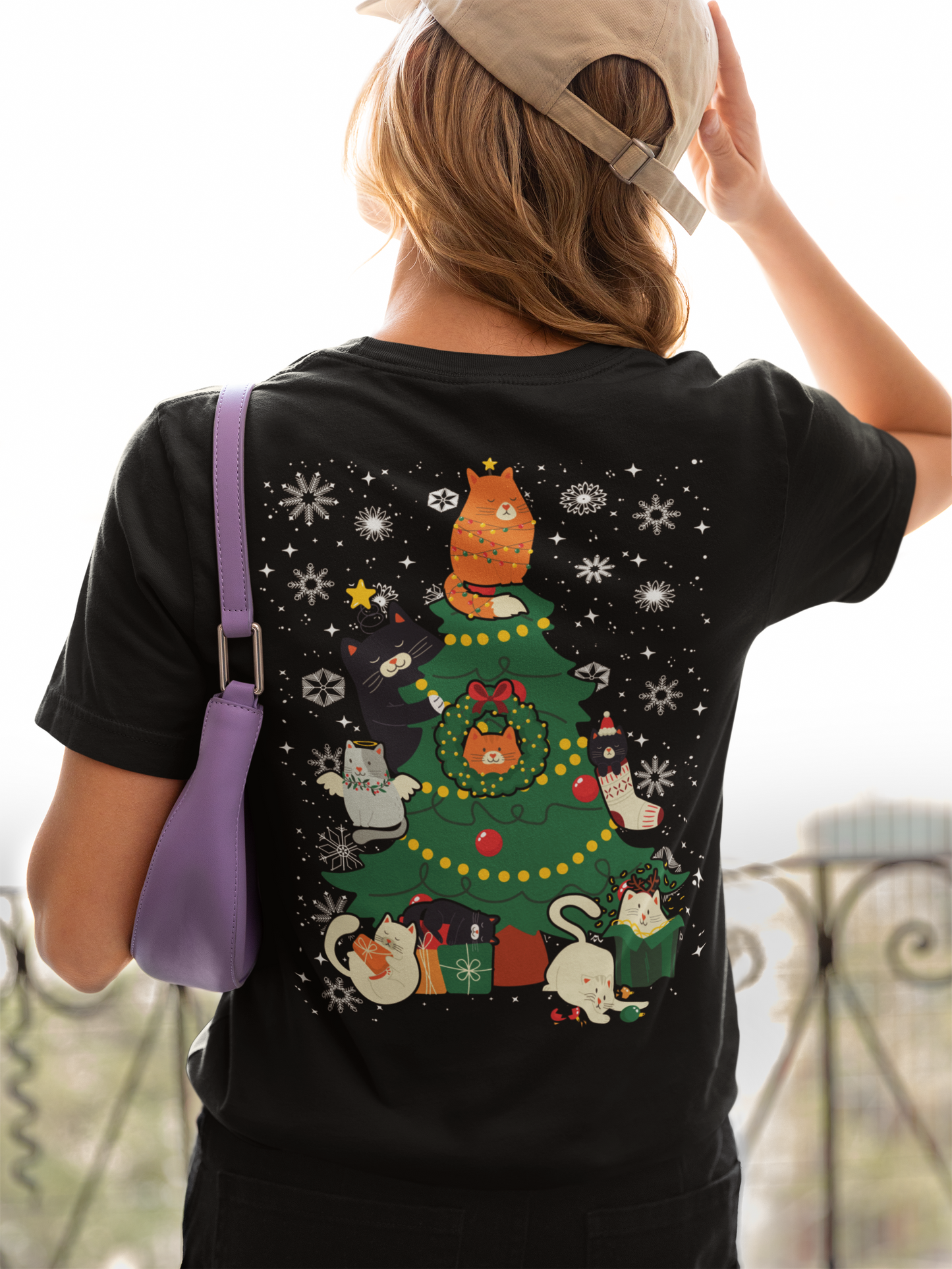 Christmas Cats Holiday Tree T-Shirt