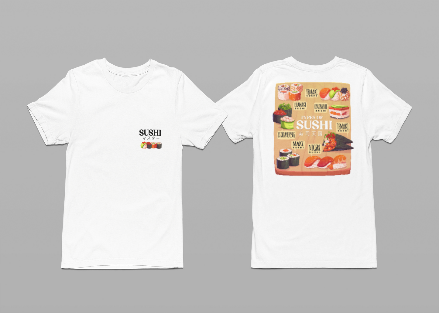 Types of Sushi T-Shirt – Illustrated Guide to Classic Sushi Styles