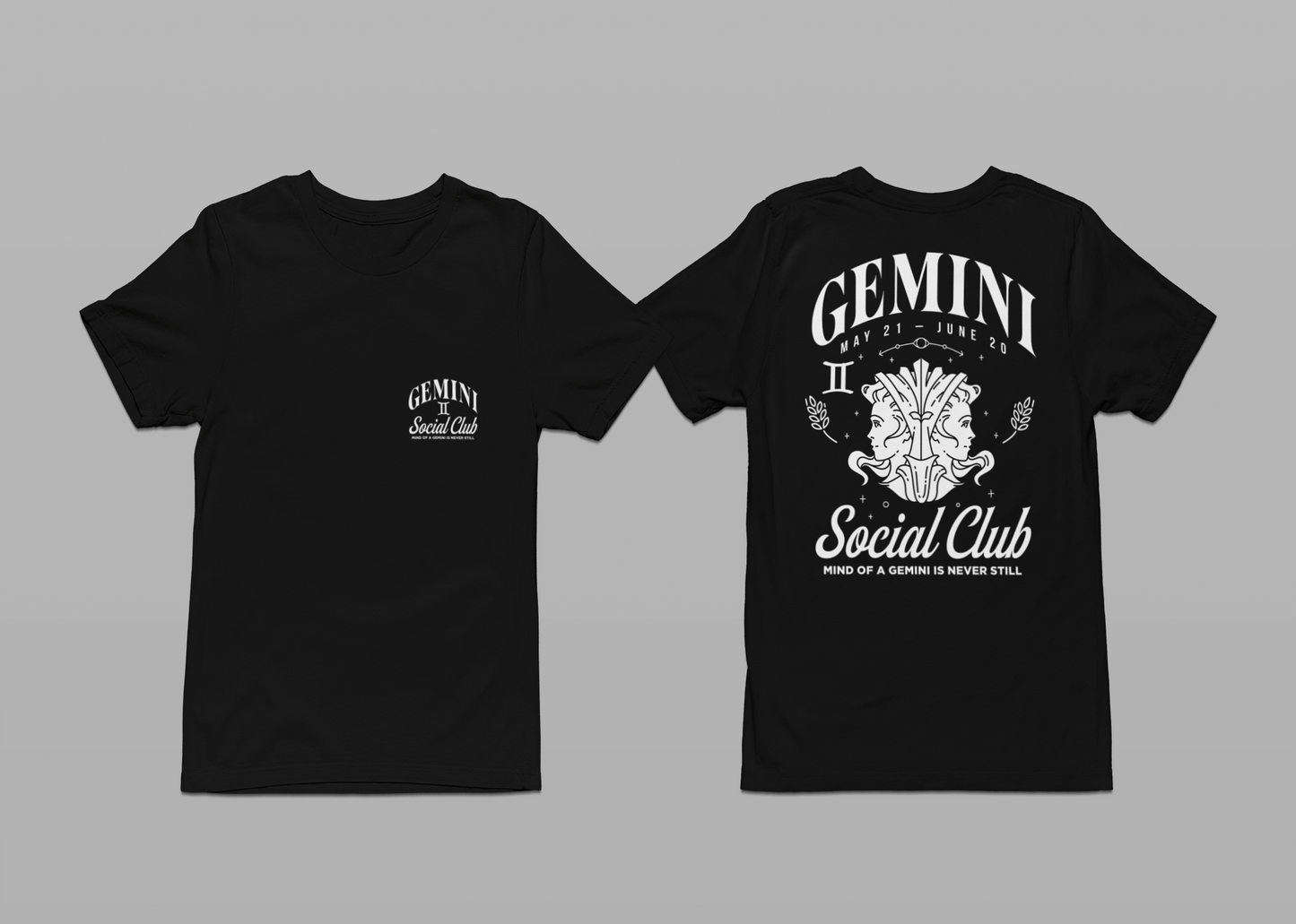 Gemini Social Club T-Shirt – Mind of the Gemini Is Never Still