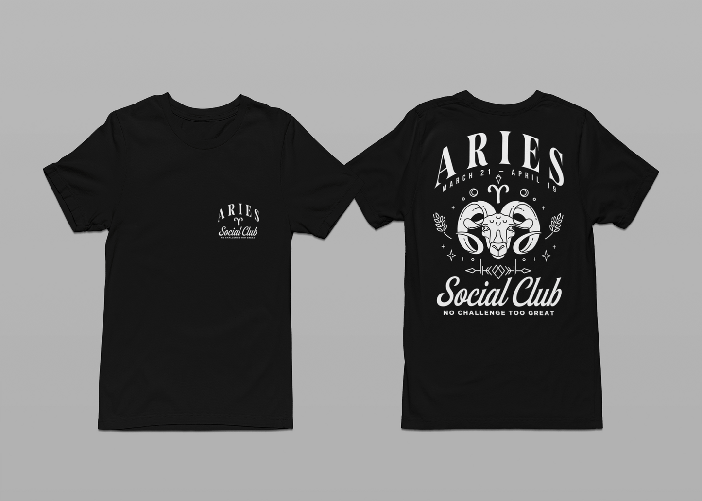 Aries Social Club T-Shirt – No Challenge Too Great