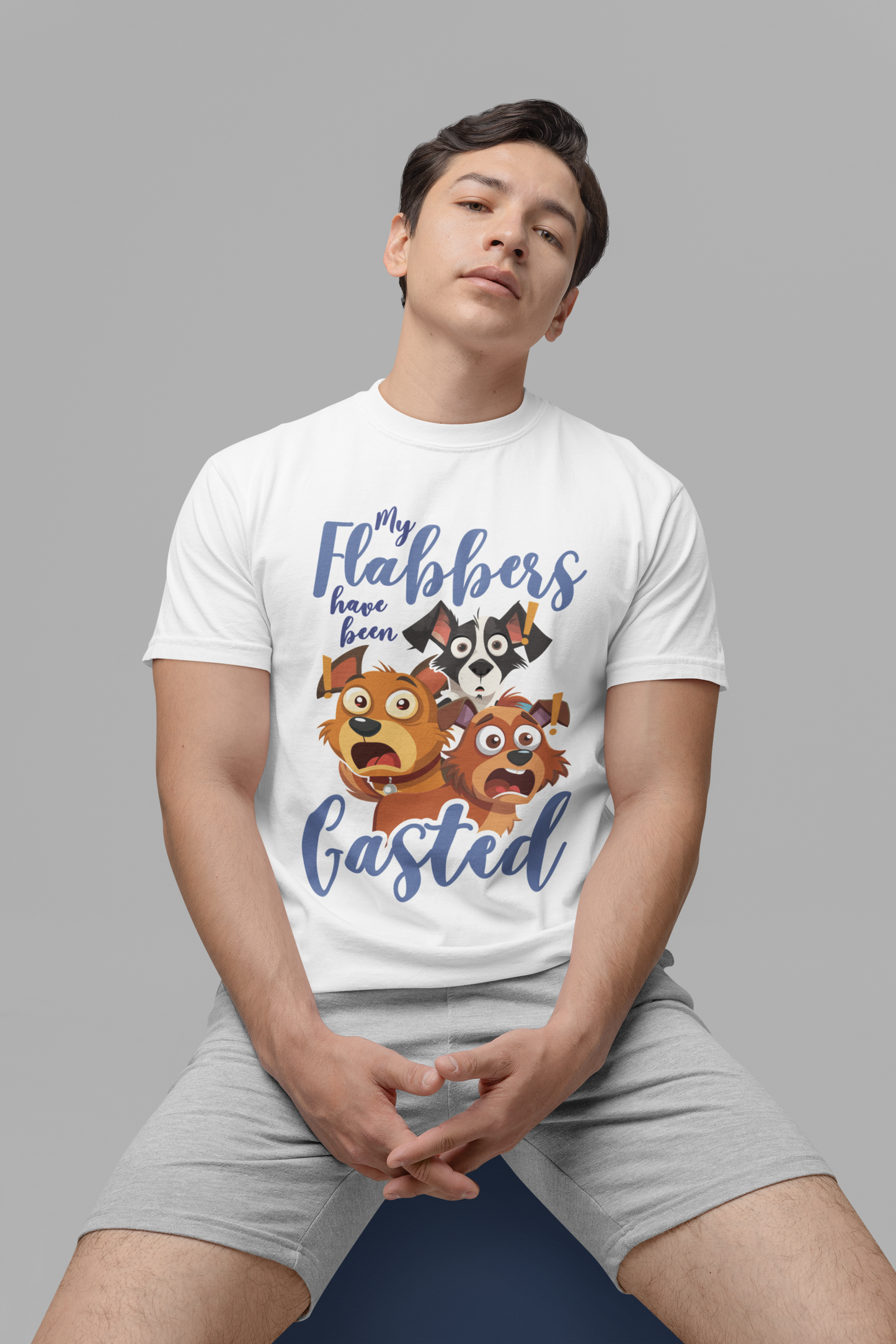 My Flabbers Have Been Gasted T-Shirt – Surprised Dogs Funny Graphic
