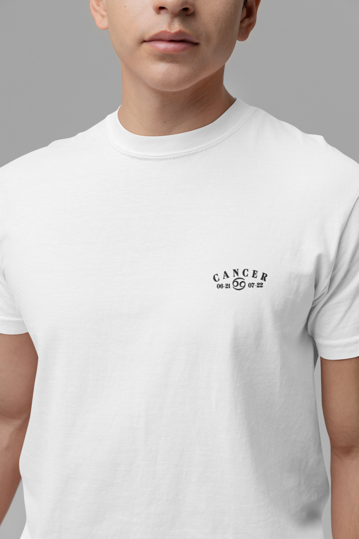 Colorful Cancer Zodiac T-Shirt – Crab with Constellation, Leaves & Flowers
