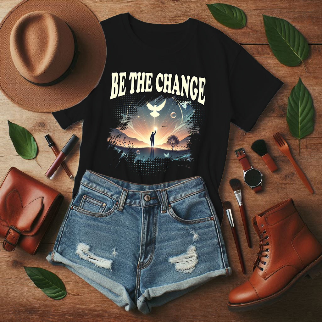 Be the Change | Walking Toward Sunset & White Pigeon T-Shirt