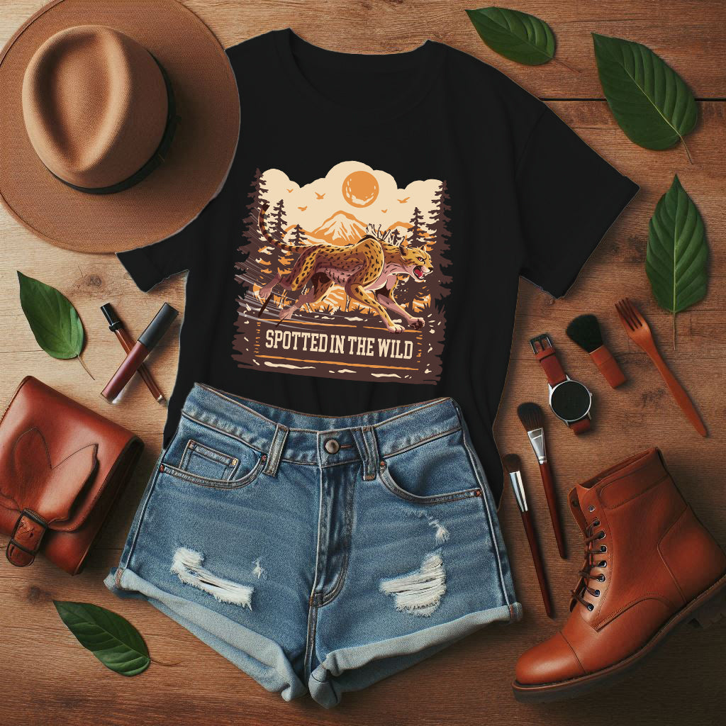 Spotted in the Wild Cheetah Forest Adventure T-Shirt