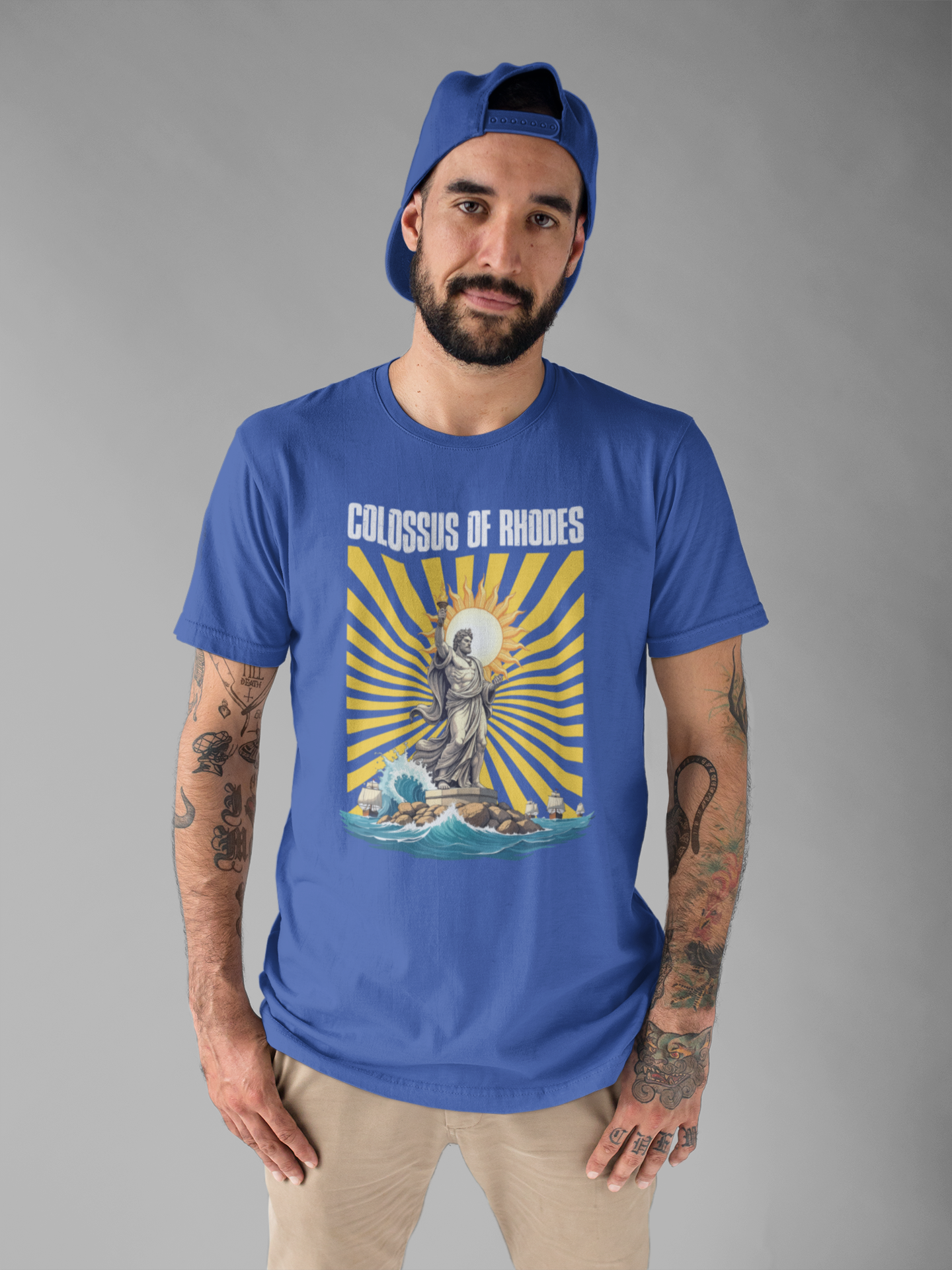 Colossus of Rhodes Club Tee, Ancient Wonder Shirt, Statue Tribute Top, Greek History Graphic Tee, Mythical Landmark Gift