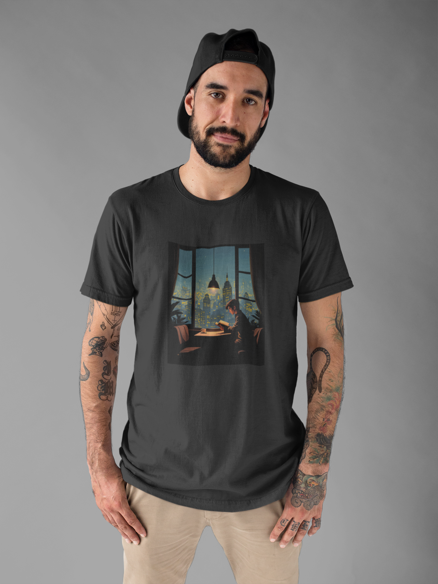 Urban Nights Cozy Lights Window View City Dreamer Aesthetic T-Shirt