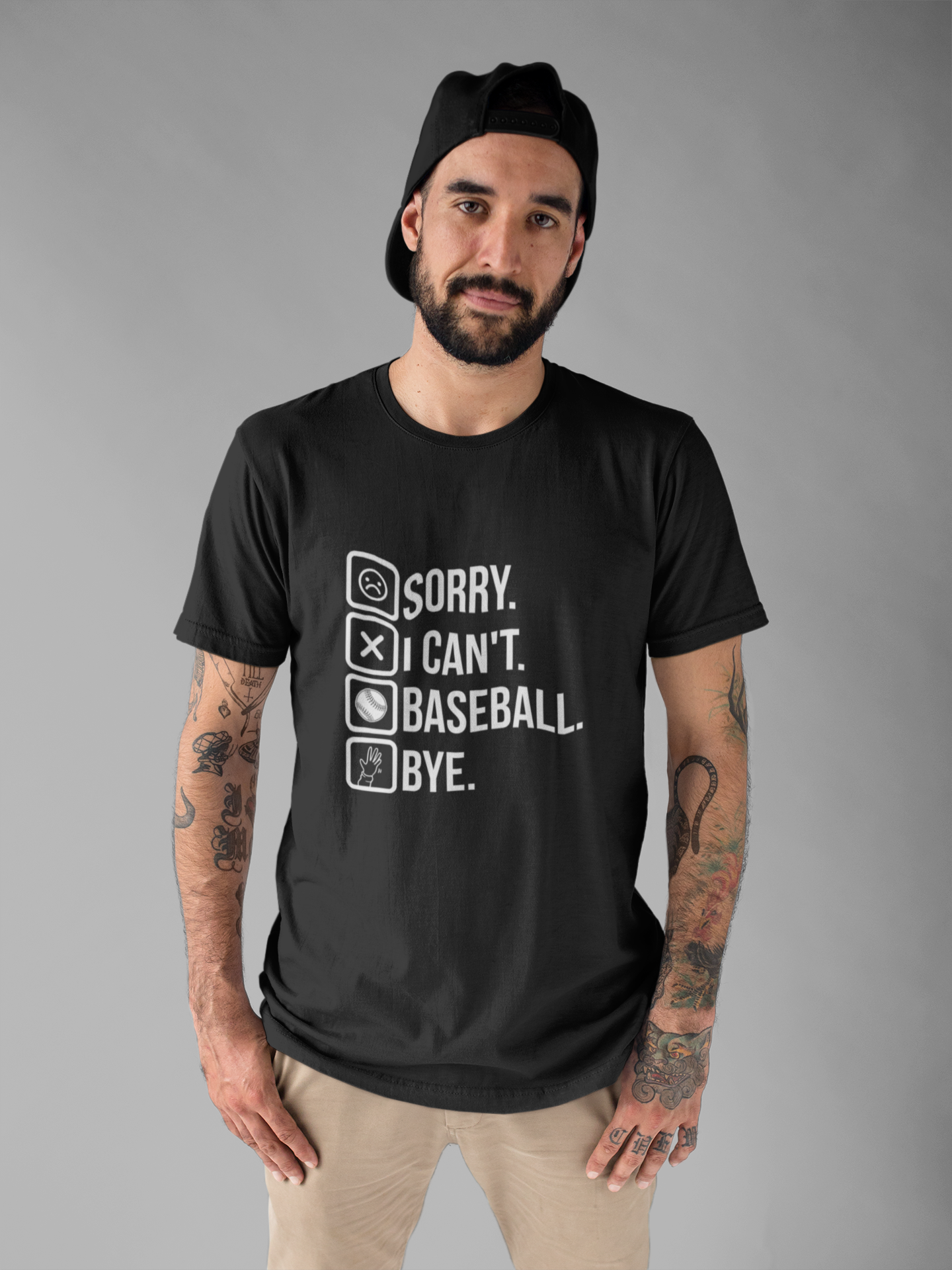 Baseball tshirt - Sorry I Cant Baseball Bye Tshirt Fun lighthearted and playful statement