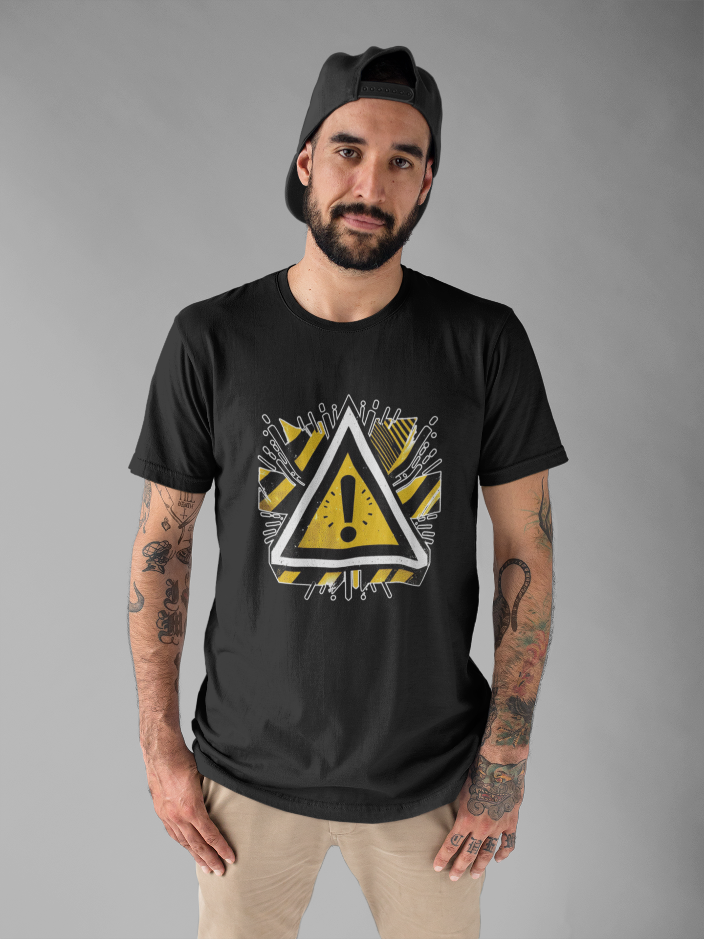 Abstract Warning | Modern Warning Symbol Graphic T-Shirt