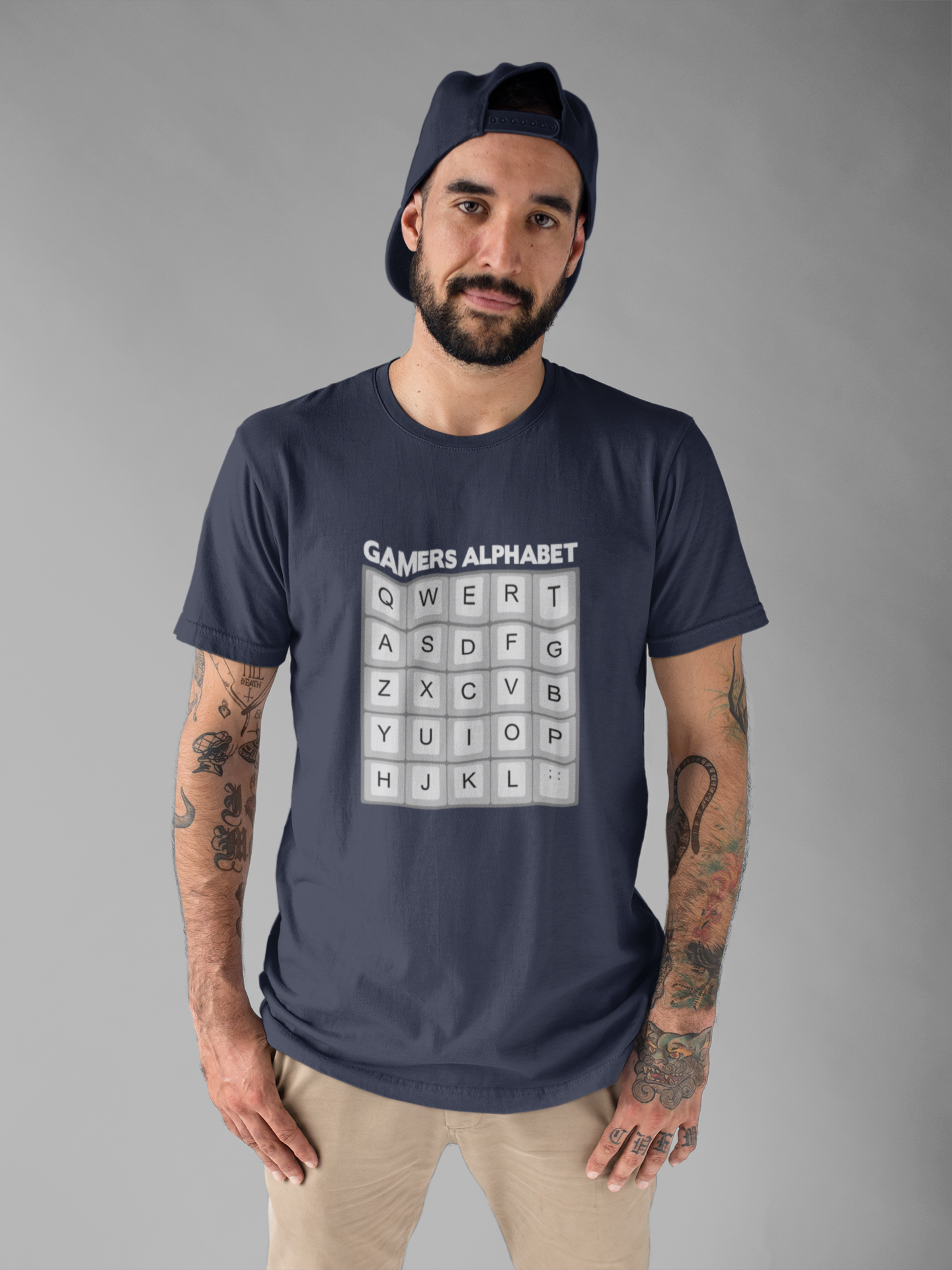 Gamers Alphabet T-Shirt – Funny Keyboard Gamer Essential Graphic Tee