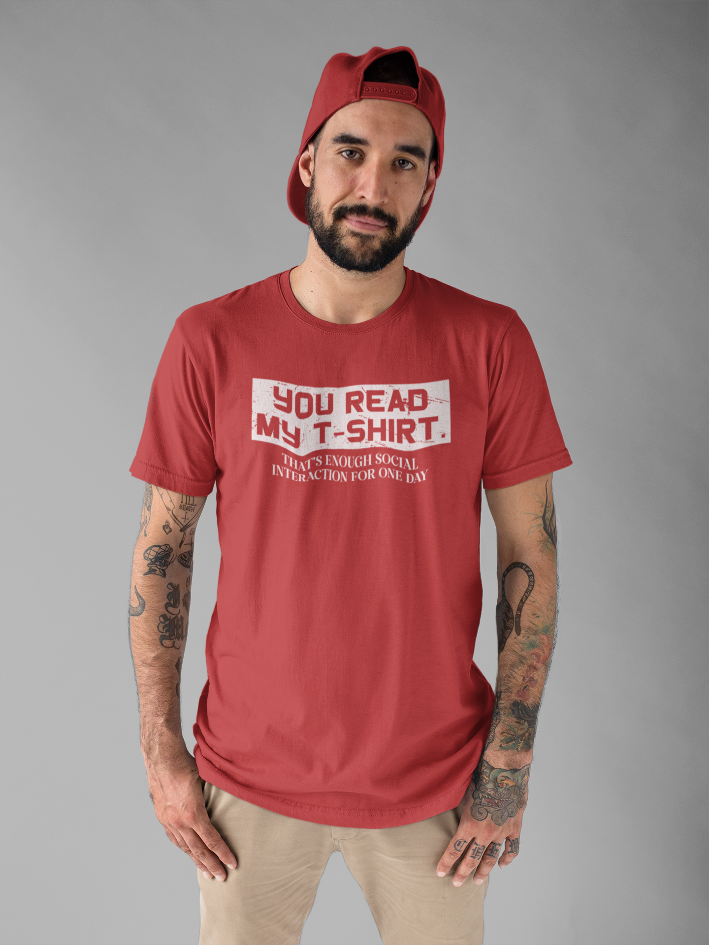 You Read My T-Shirt – Social Interaction Limit Funny Introvert Tee