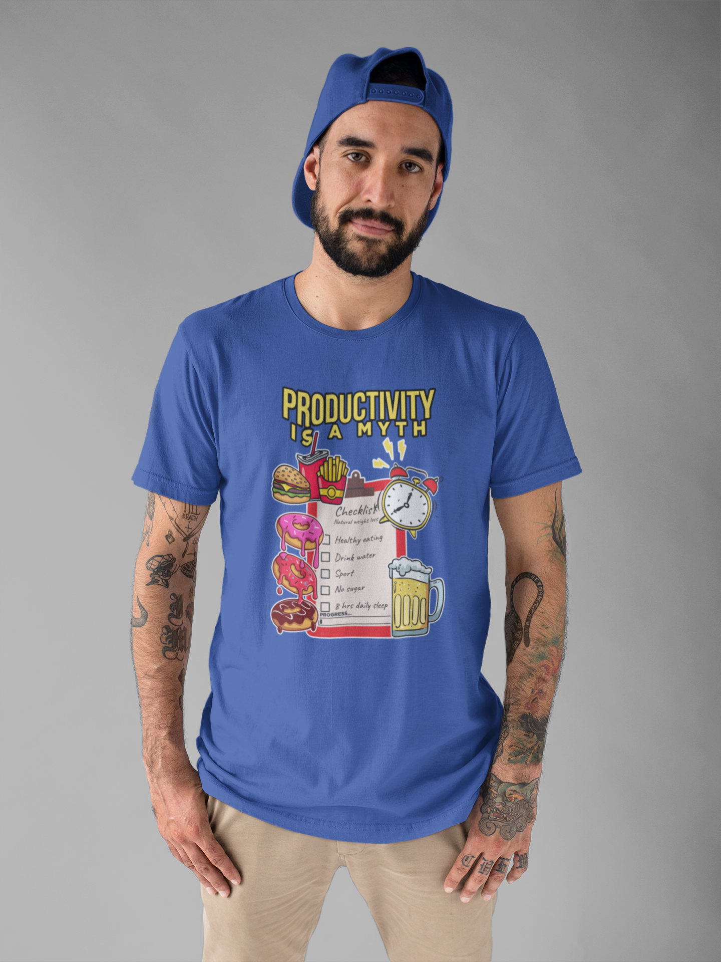 Productivity is a Myth Tee, Anti Hustle Culture Shirt, Lazy Life Graphic, Satirical Work Message Top, Modern Mindset Gift