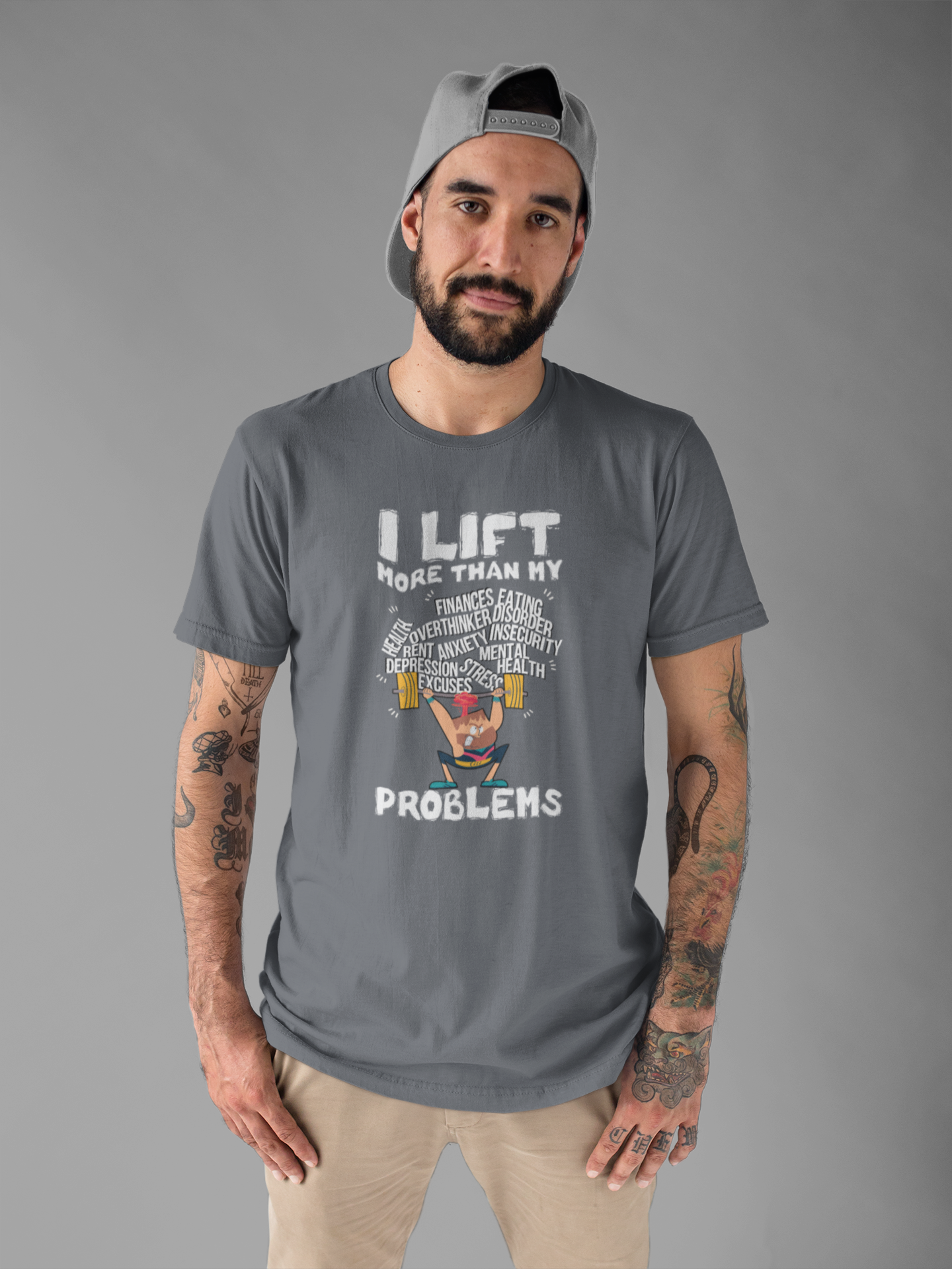 I Lift More Than My Problems Funny Gym T-Shirt