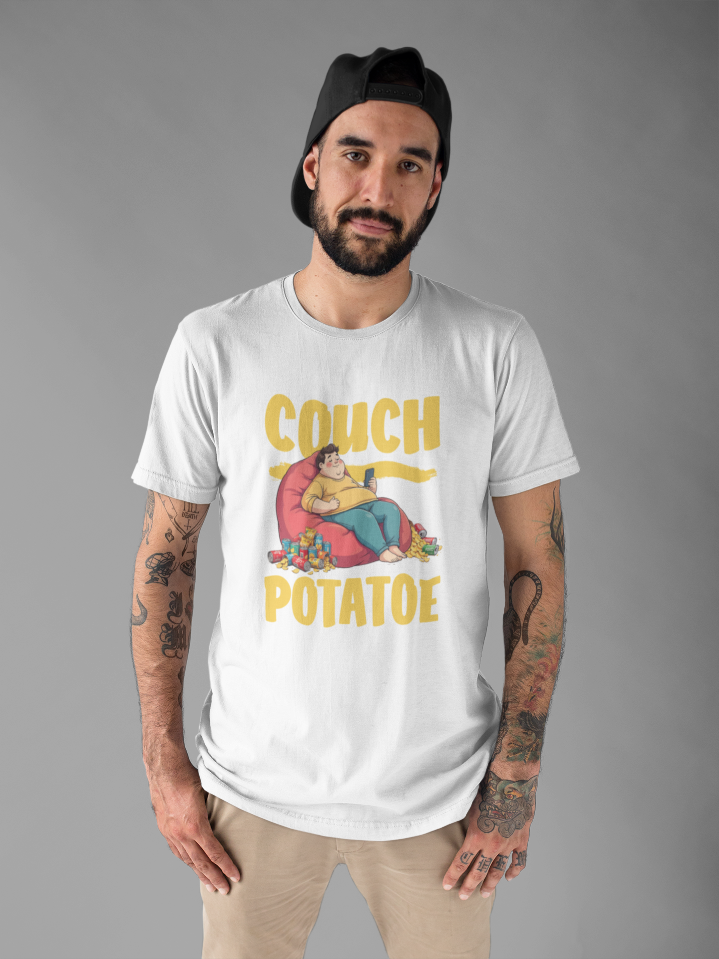 Couch Potato Shirt, Funny Snack Life Tee, Lazy Comfort Cartoon T Shirt, Homebody Humor Apparel, Chill Mode Vibes, Food Lover Top